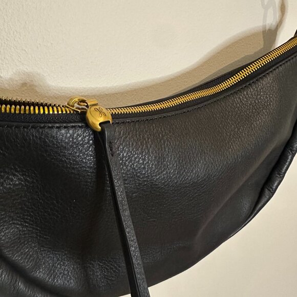 HOBO Knox Sling Bag Crossbody Purse Pebbled Leather Classic Travel Black - Picture 6 of 11